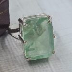 Fluorite 925 Sterling Silver Prong Ring (REXT49-377)