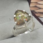 Aurora Opal 925 Sterling Silver Prong Ring (REXT49-386)