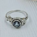 Blue Topaz 925 Sterling Silver Ring (REXT157-54)