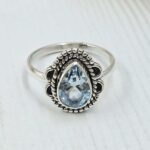 Blue Topaz 925 Sterling Silver Ring (REXT157-46)