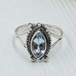 Blue Topaz 925 Sterling Silver Ring (REXT157-56)