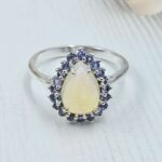 Ethiopian Opal & Amethyst 925 Sterling Silver Ring (RS60-100)