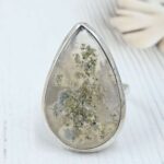 Moss Agate Size US 10 925 Sterling Silver Ring (REXT78-86)