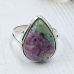 Ruby Ziosite Size US 9 925 Sterling Silver Ring (REXT78-85)