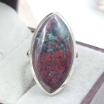 Sunset Jasper Size US 8 925 Sterling Silver Ring (REXT78-82)