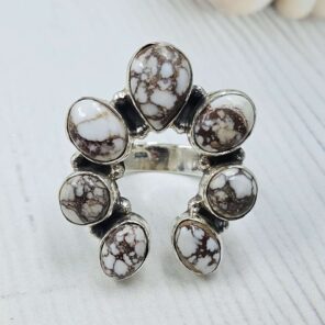 Wild Horse Jasper Naja 925 Sterling Silver Ring (RS4-239)