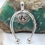 White Buffalo Turquoise Naja 925 Sterling Silver Pendant (RS4-242)