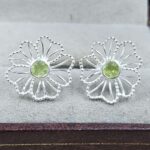Peridot 925 Sterling Silver Stud Earring (RS60-97)