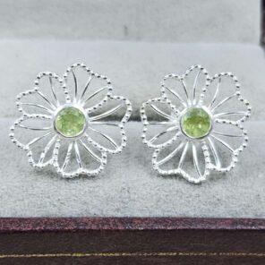 Peridot 925 Sterling Silver Stud Earring (RS60-97)