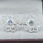 Blue Topaz 925 Sterling Silver Stud Earring (RS60-98)