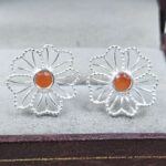 Coral 925 Sterling Silver Stud Earring (RS60-99)