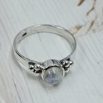 Rainbow Moonstone 925 Sterling Silver Ring (RS60-106)
