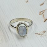 Rainbow Moonstone 925 Sterling Silver Ring (RS60-118)