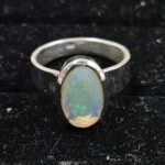 Ethiopian Opal 925 Sterling Silver Ring (REXT59-53)