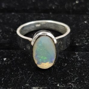 Ethiopian Opal 925 Sterling Silver Ring (REXT59-53)