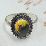 Bumble Bee Jasper 925 Sterling Silver Ring (REXT112-203)