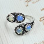 Ethiopian Opal 925 Sterling Silver ADJ Ring (REXT34-41)