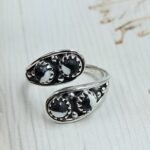 White Buffalo Turquoise 925 Sterling Silver ADJ Ring (REXT34-38)