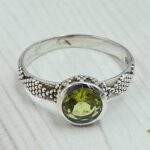 Peridot 925 Sterling Silver Ring (REXT56-189)
