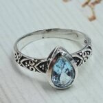 Blue Topaz 925 Sterling Silver Ring (REXT30-97)