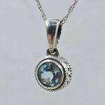 Blue Topaz 925 Sterling Silver Pendant (REXT30-94)