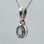 Blue Topaz 925 Sterling Silver Pendant (REXT30-95)