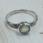 Ethiopian Opal 925 Sterling Silver Ring (REXT34-46)