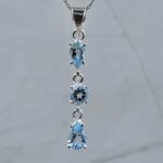 Blue Topaz 1.5" 925 Sterling Silver Pendant (REXT61-185)