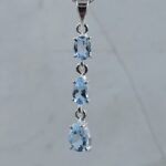 Blue Topaz 1.5" 925 Sterling Silver Pendant (REXT61-184)