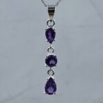 Amethyst 1.5" 925 Sterling Silver Pendant (REXT61-167)