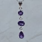 Amethyst 1.5" 925 Sterling Silver Pendant (REXT61-168)