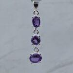 Amethyst 1.5" 925 Sterling Silver Pendant (REXT61-169)