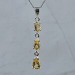 Citrine 1.5" 925 Sterling Silver Pendant (REXT61-173)
