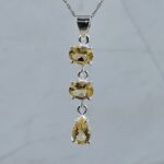Citrine 1.5" 925 Sterling Silver Pendant (REXT61-176)
