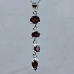 Garnet 1.5" 925 Sterling Silver Pendant (REXT61-182)