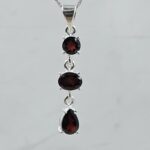 Garnet 1.5" 925 Sterling Silver Pendant (REXT61-180)