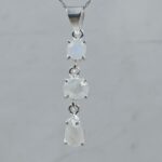 Rainbow Moonstone 1.5" 925 Sterling Silver Pendant (REXT61-191)
