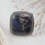 Sodalite Size US 8 925 Sterling Silver Ring (REXT12-177)