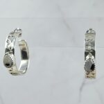 White Buffalo Turquoise 925 Sterling Silver Hoop Earring (RS62-380)