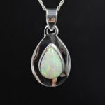 Ethiopian Opal 1" 925 Sterling Silver Pendant (RS4-256)