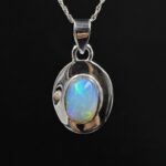 Ethiopian Opal 1" 925 Sterling Silver Pendant (RS4-261)