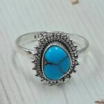 Egyptian Turquoise Size US 8 925 Sterling Silver Ring (RS25-42)