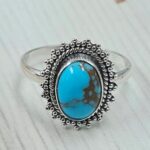 Egyptian Turquoise Size US 7 925 Sterling Silver Ring (RS25-50)
