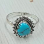 Egyptian Turquoise Size US 10 925 Sterling Silver Ring (RS25-34)