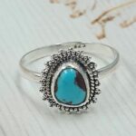 Egyptian Turquoise Size US 10 925 Sterling Silver Ring (RS25-31)