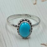 Egyptian Turquoise Size US 10 925 Sterling Silver Ring (RS25-82)