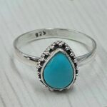 Egyptian Turquoise Size US 8 925 Sterling Silver Ring (RS25-70)