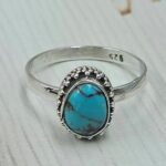 Egyptian Turquoise Size US 8 925 Sterling Silver Ring (RS25-72)