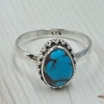 Egyptian Turquoise Size US 9 925 Sterling Silver Ring (RS25-78)