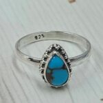 Egyptian Turquoise Size US 8 925 Sterling Silver Ring (RS25-68)